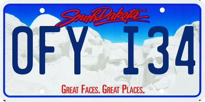 SD license plate 0FYI34