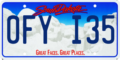 SD license plate 0FYI35