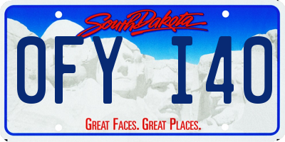 SD license plate 0FYI40