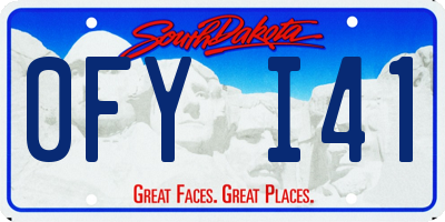 SD license plate 0FYI41