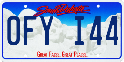 SD license plate 0FYI44