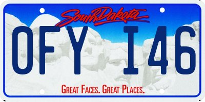 SD license plate 0FYI46
