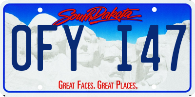 SD license plate 0FYI47
