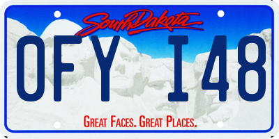SD license plate 0FYI48