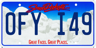 SD license plate 0FYI49