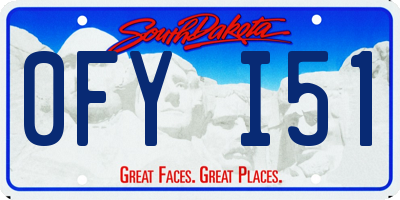 SD license plate 0FYI51