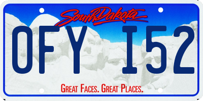 SD license plate 0FYI52