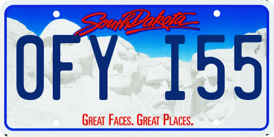 SD license plate 0FYI55