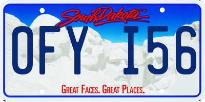 SD license plate 0FYI56
