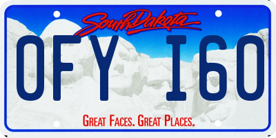 SD license plate 0FYI60