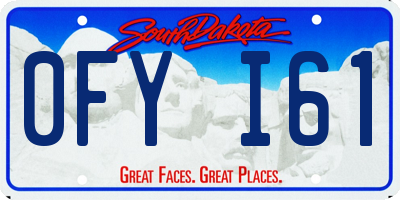 SD license plate 0FYI61