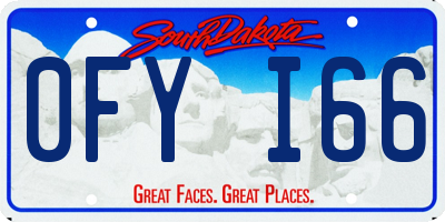 SD license plate 0FYI66