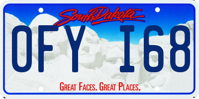 SD license plate 0FYI68