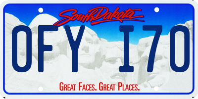 SD license plate 0FYI70