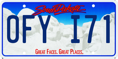 SD license plate 0FYI71