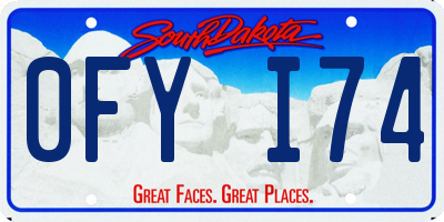 SD license plate 0FYI74