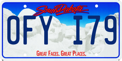 SD license plate 0FYI79