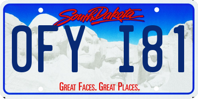 SD license plate 0FYI81