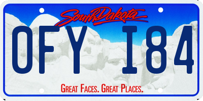 SD license plate 0FYI84