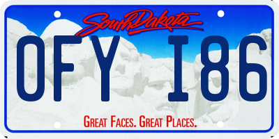 SD license plate 0FYI86