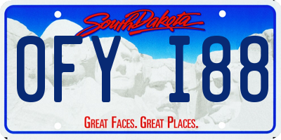 SD license plate 0FYI88