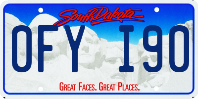 SD license plate 0FYI90
