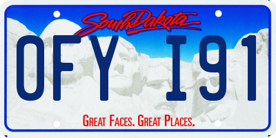 SD license plate 0FYI91