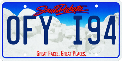 SD license plate 0FYI94