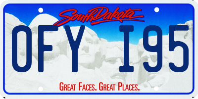 SD license plate 0FYI95