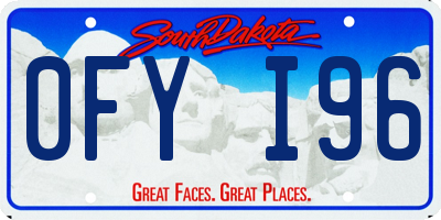 SD license plate 0FYI96