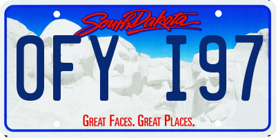SD license plate 0FYI97