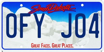 SD license plate 0FYJ04
