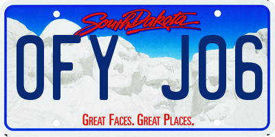 SD license plate 0FYJ06