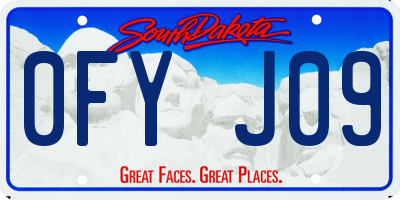 SD license plate 0FYJ09