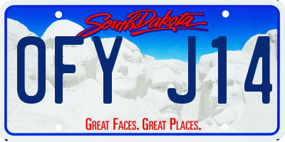 SD license plate 0FYJ14