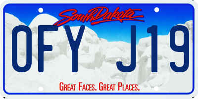 SD license plate 0FYJ19