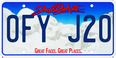SD license plate 0FYJ20