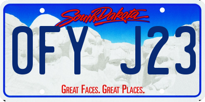 SD license plate 0FYJ23