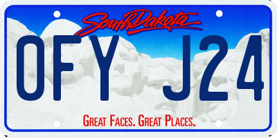 SD license plate 0FYJ24