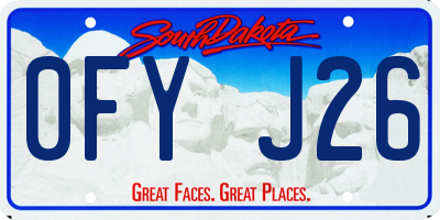 SD license plate 0FYJ26