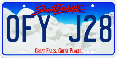 SD license plate 0FYJ28