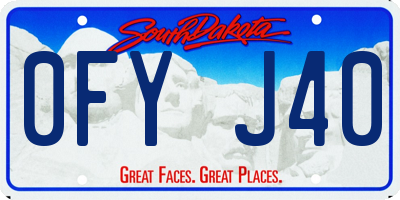 SD license plate 0FYJ40