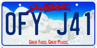 SD license plate 0FYJ41