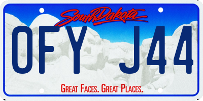SD license plate 0FYJ44