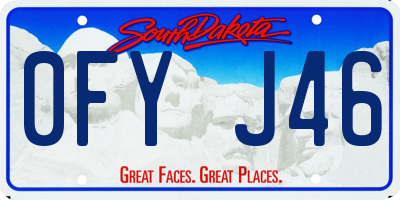 SD license plate 0FYJ46