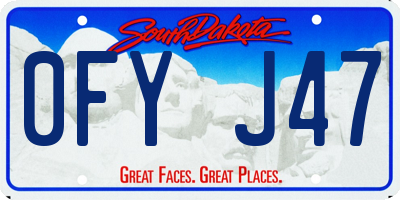 SD license plate 0FYJ47