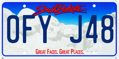 SD license plate 0FYJ48