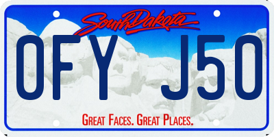 SD license plate 0FYJ50
