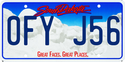 SD license plate 0FYJ56