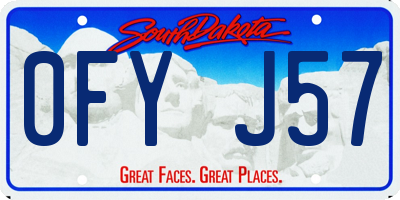 SD license plate 0FYJ57